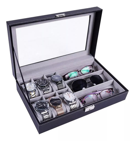 Organizador 6 Relojes 3 Lentes Gafas